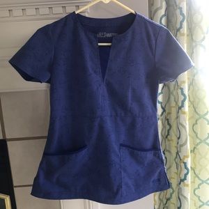 Greys anatomy blue scrub top
